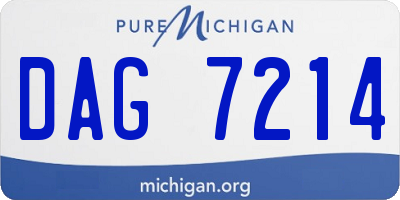 MI license plate DAG7214