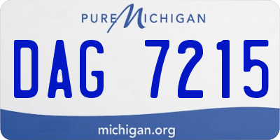 MI license plate DAG7215