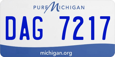 MI license plate DAG7217