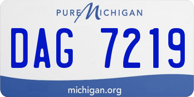 MI license plate DAG7219