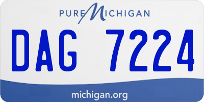 MI license plate DAG7224