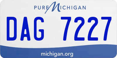 MI license plate DAG7227