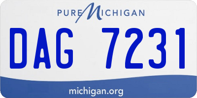 MI license plate DAG7231
