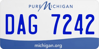 MI license plate DAG7242