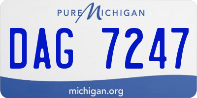 MI license plate DAG7247