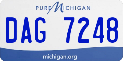 MI license plate DAG7248