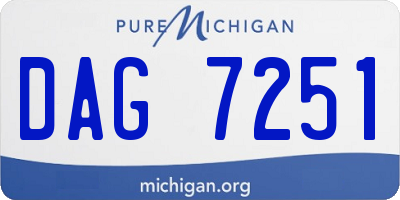 MI license plate DAG7251