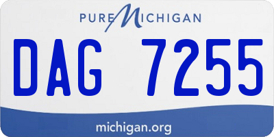 MI license plate DAG7255