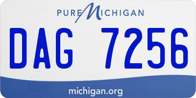 MI license plate DAG7256