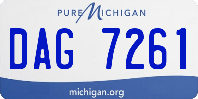 MI license plate DAG7261