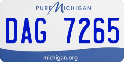 MI license plate DAG7265