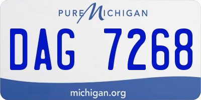 MI license plate DAG7268