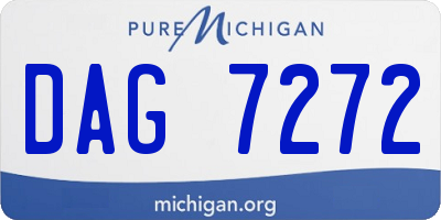 MI license plate DAG7272