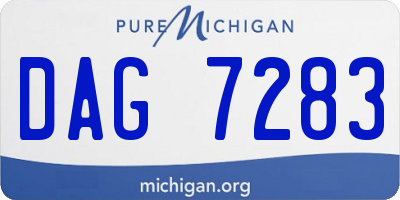 MI license plate DAG7283