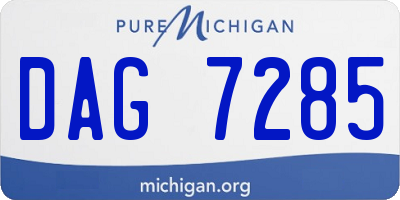MI license plate DAG7285