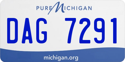 MI license plate DAG7291