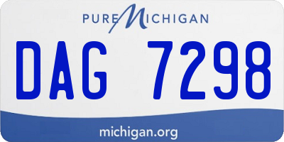 MI license plate DAG7298