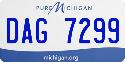 MI license plate DAG7299