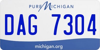 MI license plate DAG7304
