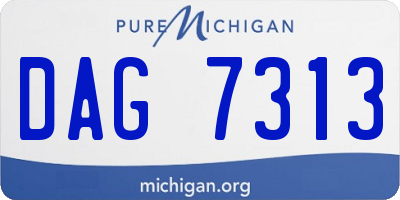 MI license plate DAG7313