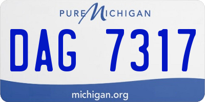 MI license plate DAG7317