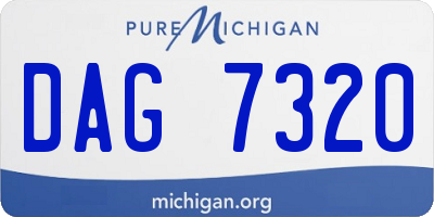 MI license plate DAG7320