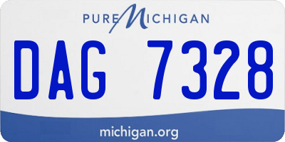MI license plate DAG7328