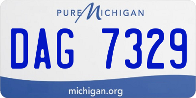 MI license plate DAG7329