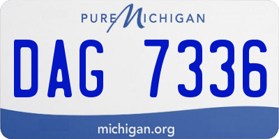 MI license plate DAG7336