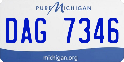 MI license plate DAG7346