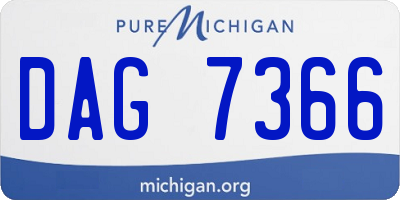 MI license plate DAG7366