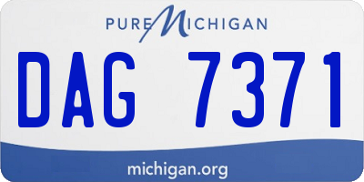 MI license plate DAG7371