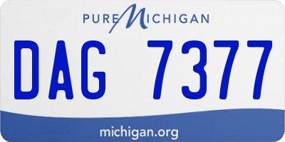 MI license plate DAG7377