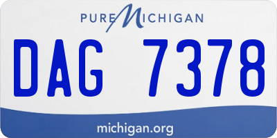 MI license plate DAG7378