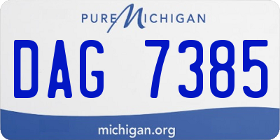 MI license plate DAG7385