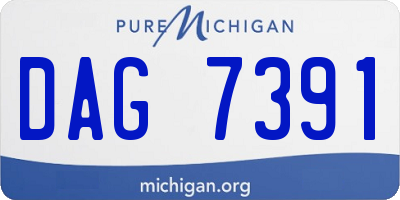 MI license plate DAG7391