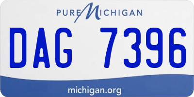 MI license plate DAG7396