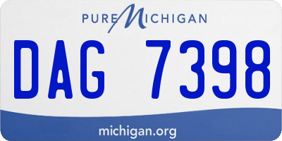 MI license plate DAG7398