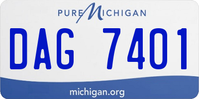 MI license plate DAG7401