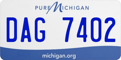 MI license plate DAG7402