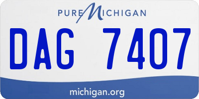 MI license plate DAG7407