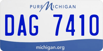MI license plate DAG7410