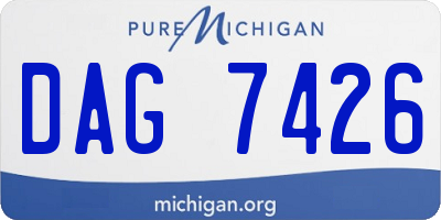 MI license plate DAG7426