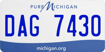 MI license plate DAG7430