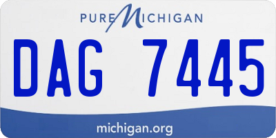 MI license plate DAG7445