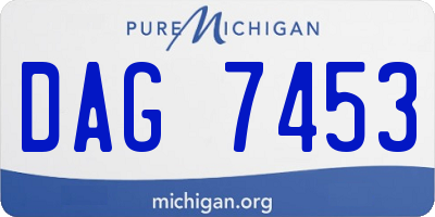 MI license plate DAG7453