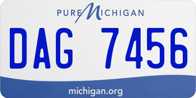 MI license plate DAG7456