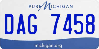 MI license plate DAG7458