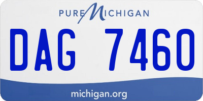 MI license plate DAG7460