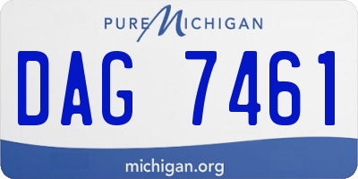 MI license plate DAG7461